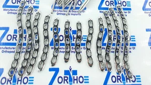 Vorderes Schlitzverschluss "S" 5-10 Lochplatte & 3,5 mm LCP Schrauben (114 Stück) SS 316L - Bild 1 von 8