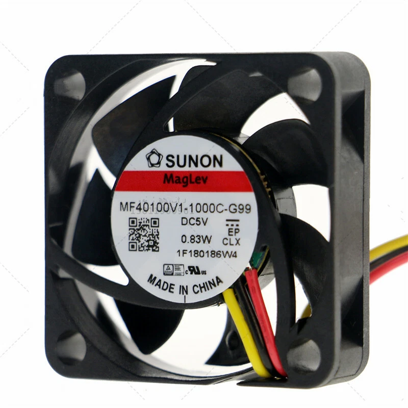 SUNON MF40100V1-1000C-G99 5V 0.83W 4010 4CM 3-pin silent magnetic cooling fan - Image 1 of 4