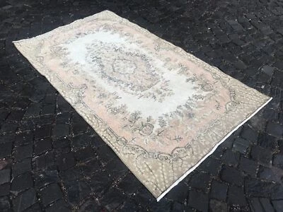 Turkish Antique rug Bohemian Area rug Oushak rug Vintage Rug Handmade Wool rug - Image 1 of 4