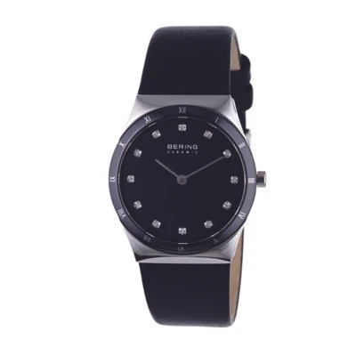 Bering Time Ceramic Silver Steel & Black Ceramic Bezel Women's Watch. 32230-448 - Image 1 of 3