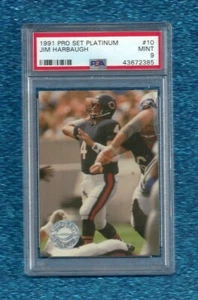 1991 Jim Harbaugh Pro Platinum #10 PSA 9 como nuevo Pop 1 Oso - Imagen 1 de 1