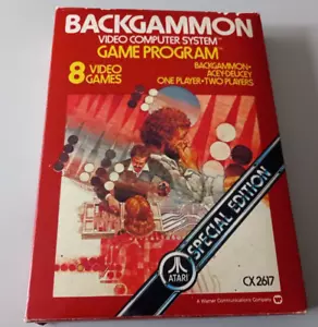 Jeu Atari 2600 "Backgammon" complet en boîte version PAL (n°7644P) - Foto 1 di 13