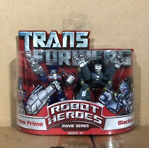 Optimus Prime & Blackout MOSC Robot Heroes Transformers Movie