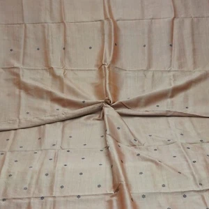 Vintage Opium Color 100% Pure Silk Handwoven Sari Remnant 5YD Craft Fabric Scrap - Picture 1 of 4