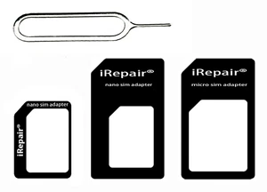 NANO SIM KARTEN ADAPTER SET EINER FÜR ALLE HANDY TAB PAD SMARTPHONE * - Bild 1 von 3