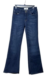 Pantalones de mezclilla acampanados lavado oscuro M1868 para mujer talla 4/27" - Imagen 1 de 12