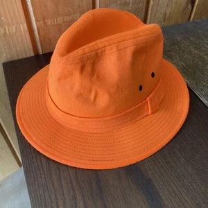 Orange LL. Bean Fedora Made in USA Size Small - Picture 1 of 8