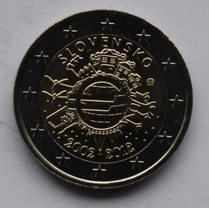 ESLOVAQUIA - 2 € moneda de euro conmemorativa común 2012 diez años del euro TYE UNC - Imagen 1 de 1