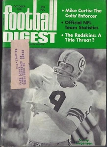 Oktober 1971 Football Digest Sonny Jurgensen Washington Redskins HOF Quarterback - Bild 1 von 2