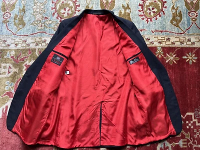 Винтажный Smith Бермуды, Англия чисто новый шерсти спортивное пальто/куртка темно-синий BLAZER 44R-44L - Изображение 1 из 4