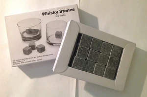 12 pcs Whiskey Whisky Stones Scotch Soapstone Cold Glacier Ice Cubes Rocks Wine - Picture 1 of 7