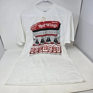 Hanes Detroit Red Wings Yzerman Probert Vintage T-Shirt 1988 Brand New W/Tags - Picture 1 of 14