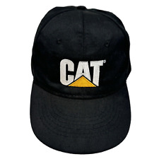 CAT Caterpillar Equipment Baseball Cap Hat Black Adjustable Strap Back