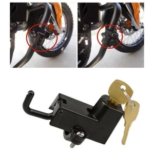 Cerradura y llave de casco de motocicleta CNC negra para Harley Touring Sportster XL 883 1200 - Imagen 1 de 10