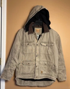 Bern Duck Canvas Workwear Jacke Herren hellbraun groß gefüttert Carhartt Style L - Bild 1 von 19