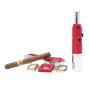 Lanciafiamme Bruciatore Gas Butano Cannello Accensione Saldatura BBQ Sigaro - Foto 1 di 8