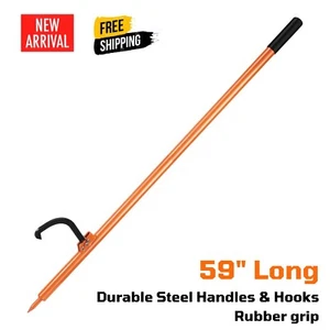 59" Long Steel Log Peavey Cant Hook Logging Roller Tool Moving Log Beam Firewood - Picture 1 of 1