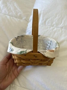 Longaberger 1999 Horizon Of Hope Basket Combo W/Botanical Liner and Protector - Picture 1 of 7