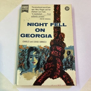 Night Fell On Georgia Charles & Louise Samuels 1956 Paperback First Edition - Picture 1 of 6