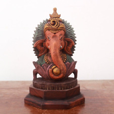 Vintage Ganesha Statue Bust Sculpture Hindu Home Temple Garden Decor Gift Idol