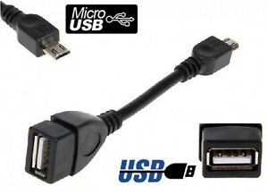Câble USB OTG Micro USB pour Smartphones, Tablettes, GPS avec port Micro USB