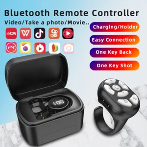 Cell Phone Finger Ring Bluetooth-Compatible Remote Control Automatic Page Turner - Zdjęcie 1 z 20