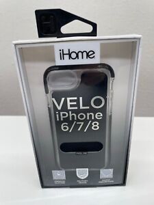 iHome Velo Silicone Impact Case for iPhone 6/7/8 BLACK- Shockproof