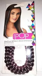 Hairdo POP 20" Inch Metallic Braid Extension Pink Hair Clip-in Braid Accent New - Picture 1 of 1