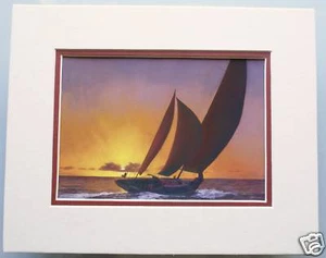 Sails In The Sunset by Diane Romanello Boat Seascape - Imagen 1 de 1