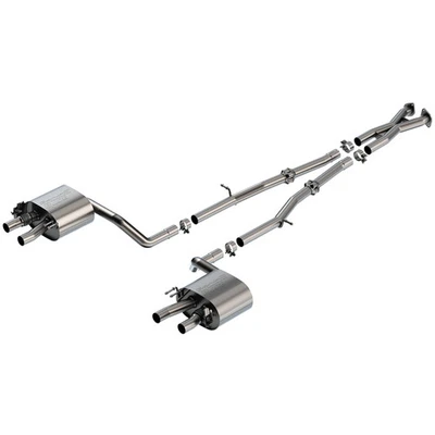 Borla 140936 S-Type Stainless Cat Back Exhaust System for 22-23 Stinger 3.3L V6 - Image 1 of 4