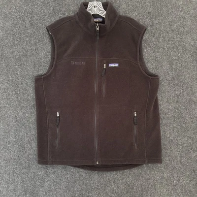 Patagonia Synchilla Vest Men's Large Black Fleece Full Zip Embroidered - Image 1 of 4