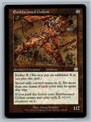 Magic The Gathering Apocalypse Emblazoned Golem #136/143 MTG TCG CCG - Image 1 of 2