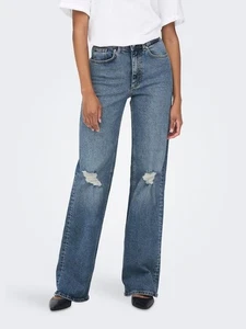 ONLY Damen Jeans Hose ONLJUICY HW WIDE LEG REA995 Blau W25 W26 W27 W28 W29 W30 - Picture 1 of 7