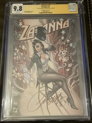 Zatanna #3 CGC 9.8 JSA Signed Auto J Scott Campbell DC Comics Variant Cover Rare - Image 1 of 4