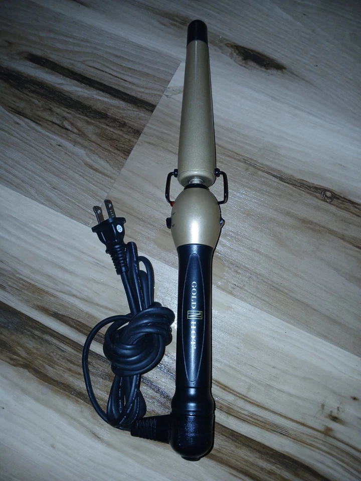 Rizador cónico de cerámica Gold 'N Hot - Herramienta de peinado profesional | Varita cónica Foto 1 de 1