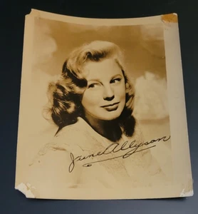 Vintage June Allyson 4 x 5 1/2 Glossy Signed Photo June Allyson - Picture 1 of 2