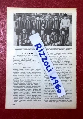 LECCO-COMO PAGINA /RITAGLIO ALMANACCO CALCIO RIZZOLI 1960 - Immagine 1 di 2