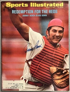 JOHNNY BENCH Signed Autographed Auto 3/13/72 Sports Illustrated SI Magazine PSA - Picture 1 of 3