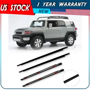 Fits 2007-2014 Toyota FJ Cruiser 4x Door Window Moulding Weatherstrip Seal Belt - Picture 1 of 9