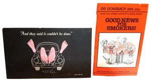 Vintage Gag Gifts - And They Said It Couldn't Be Gone / Good News For Smokers - Picture 1 of 8