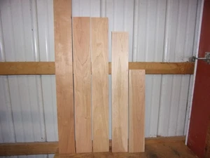 5 PC CHERRY WOOD KILN DRIED BOARDS LUMBER LOT F209F 3/4" THICK CLEAR FLAT - Picture 1 of 8