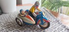 CLOCKWORK Blechspielzeug Motorrad mit Beiwagen 605 +++VINTAGE+++