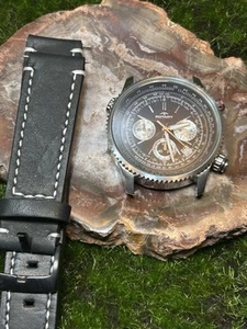 Vintage Men’s Silver Tone Rotary Aquaspeed Quartz Watch. Running, Missing Stem - Picture 1 of 6