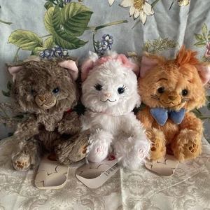 The Aristocats Berlioz Toulouse Marie Plush set of 3 Disney Store Japan With Tag - Picture 1 of 5