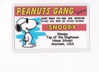 Snoopy - Charlie Brown 's  dog - Charles Schulz PEANUTS GANG  Drivers License