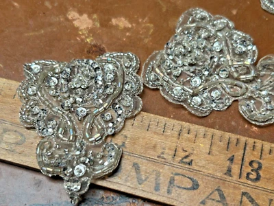 аппликации бисер блестки 2 x 3» вручную сшитый 1шт шампанское серебро - Изображение 1 из 4