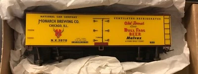 Branchline Trains HO Monarch Brewing 40’ Wood Reefer, 13704. NIB - Image 1 of 2