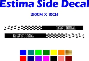 Calcomanía/vinilo a rayas de bloque lateral Estima para furgonetas/mpv/coche - Imagen 1 de 3