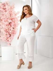 WOMEN SUMMER SUIT SET PLUS SIZE - Picture 1 of 24