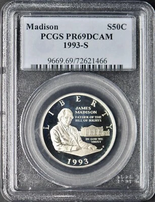 1993-S Madison Silver Half Dollar - PCGS PR69DCAM - ✪COINGIANTS✪ - Image 1 of 2